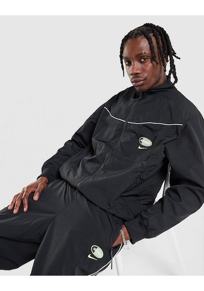 Nike Nsw Air Max 95 Wvn Jkt Hoodie Siyah Erkek Spor Ceket