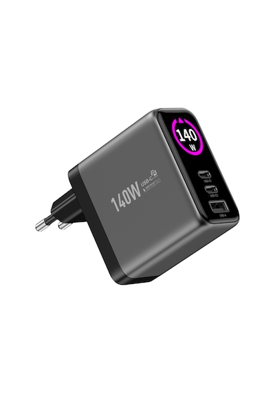Xenon Smart Hızlı Şarj Adaptörü 140w Gan, 2x Usb-c & Usb-a Çıkışı, Pd Pps, Dijital Ekran X6415