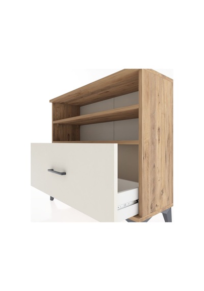 Arges Şifonyer 2 Raflı Tek Çekmeceli 88x30x80 Çam-aytaşı Çam