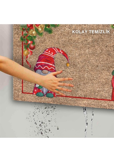 Dekoratif Kapı Önü Paspası - Kaymaz Taban 59 Çok Renkli