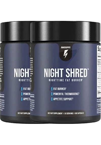Innosupps 2li Adet Night Shred Nighttime Fatburner Gece Istenmeyen Yağlara Parçalayıcı 60 Caps