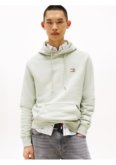 Tommy Hilfiger Tjm Reg Badge Hoodıe Ext Erkek Yeşil Sweatshirt - Dm0dm20258 Yeşil