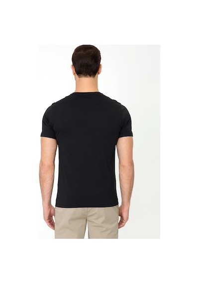 Bisiklet Yaka Slim Fit T-shirt-siyah Siyah