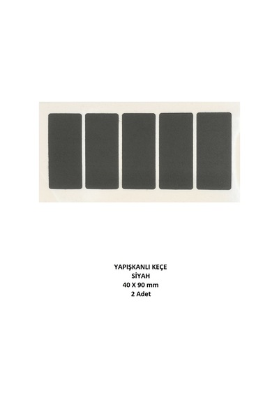Zemin Koruyucu, 40x90 mm Keçe, Siyah (2 Adet)