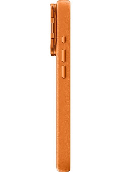 Apple Uyumlu iPhone 17 Pro M-safe Şarj Özellikli Standlı Amazingthing Glamour Mag Serisi Pu Kapak Turuncu Turuncu