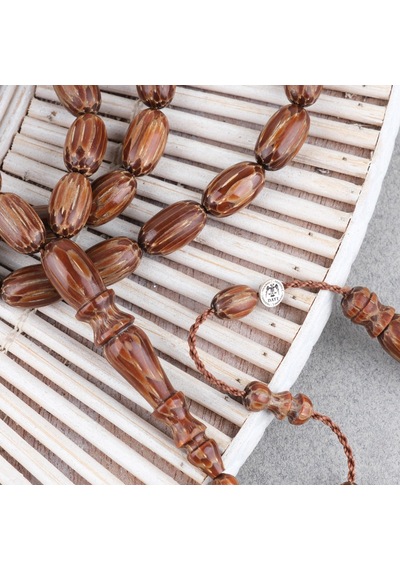 Vahşi Palmiye Ağacı Badem Kesim 7.5x13mm Tesbih