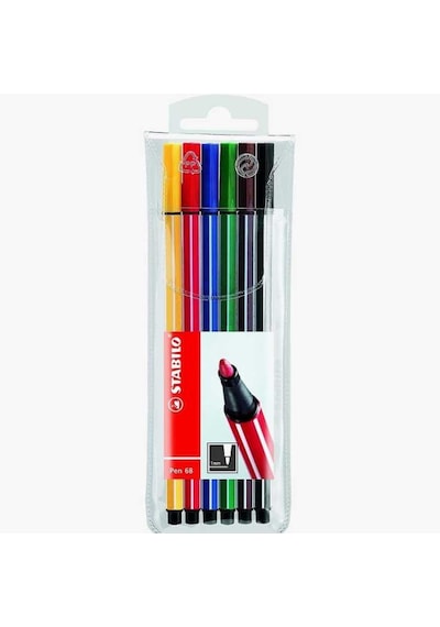 Stabilo Keçe Uçlu Boya Kalemi 6 Lı Paket 6806/pl Çok Renkli
