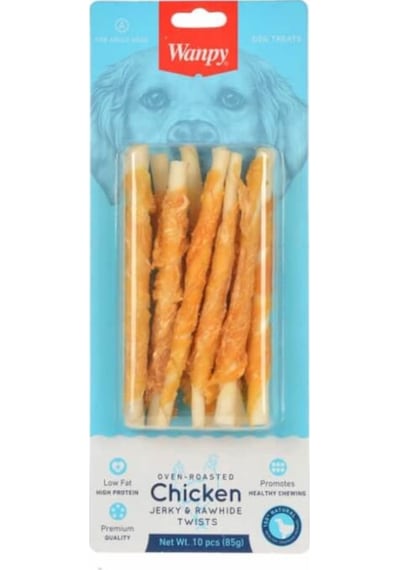 Wanpy Tavuk Sargılı Köpek Ödülü Çiğneme Çubuğu 85 G