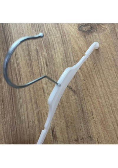15 Adet 26 Cm Beyaz Bebek Kıyafet Askısı