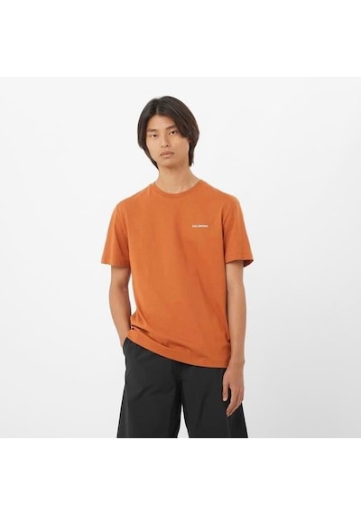 Salomon Salomon Logo Tee M Erkek T-shirt-29659 Turuncu