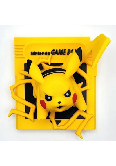Gameboy Kartuşundan Fırlayan Pikachu Üç Boyutlu Özel Tasarım Kole