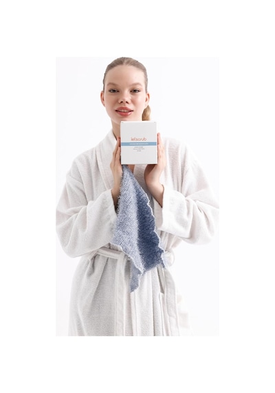 Süper Esnek Mavi Banyo Lifi Tüm Cilt Tiplerine Uygun Duş Lifi Unisex 20x30 Cm