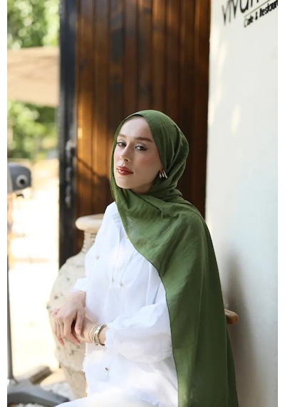 Modakaşmir Neo Pamuk Şal Haki Renk