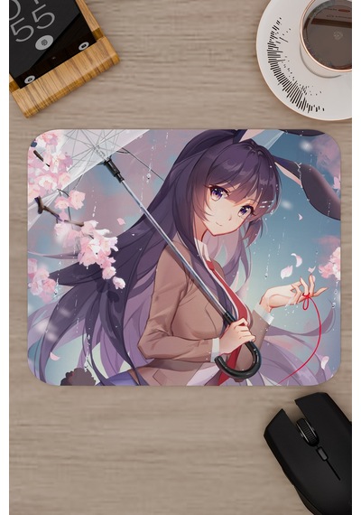 Bunny Girl Senpai Anime V4 - 22x18 Gaming Kauçuk Kaymaz Taban Mouse Pad Fare Altlığı
