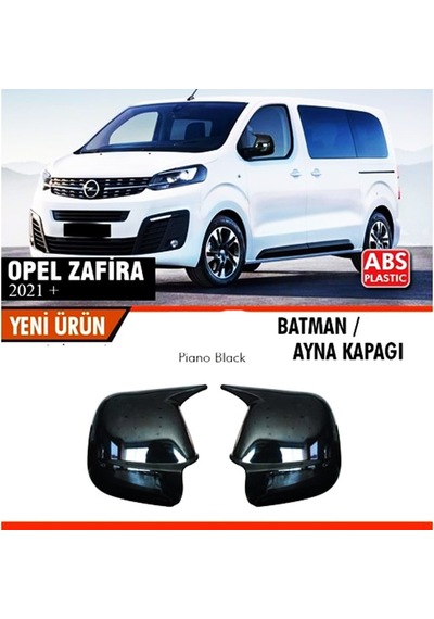 Opel Zafira 2021+ Uyumlu Yarasa Batman Ayna Kapağı Piano Black