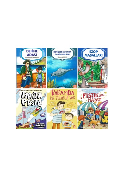 1.2.ve 3.sınıf Hasta Pasta & Evrenin En Saçma Macerası,babamda Bir Tuhaflık Var,fıstık Gibi Hayat,6 Kitap Set