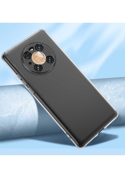 Huawei Mate 40 Pro Kılıf Zore Kamera Korumalı Süper Silikon Kılıf Renksiz