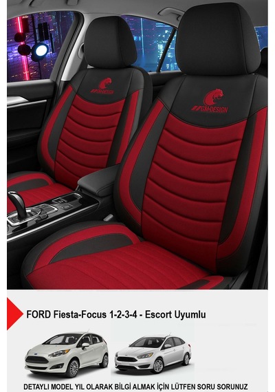 Panther Serisi Keten Kumaş Oto Koltuk Kılıfı Ford Focus-fiesta-escorta Uyumlu