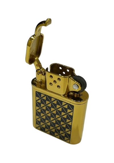 Sarı Siyah İşlemeli Gazlı Metal Çakmak 109462