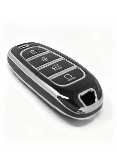 Autohan Keys Hyundai 2021 2024 Yeni Tucson & Santa Fe Uyumlu Anahtar Kılıfı Siyah & Gümüş