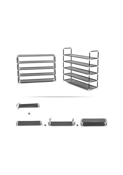 Tr 10 Katlı Ayakkabı Rafı, 100x29x175 Cm, Siyah, Lsr10h Genel Tr 10 Katlı Ayakkabı Rafı, 100x29x175 Cm, Siyah, Lsr10h Genel