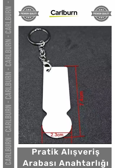 Özel Üretim Metal Bozuk Para Jeton Market Arabası Şık Dayanıklı Pratik Alışveriş Arabası Anahtarlığı