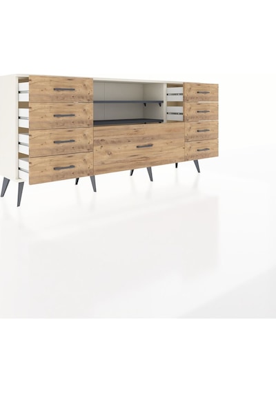 Arges Konsol 2 Raflı 9 Çekmeceli 176x30x83 Aytaşı-antrasit/çam Antrasit/çam Arges Konsol 2 Raflı 9 Çekmeceli 176x30x83 Aytaşı-antrasit/çam Antrasit/çam