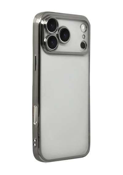 Apple iPhone Uyumlu 17 Pro Max Uyumlu Razer Lensli Silikon Kılıf - Titan Gri