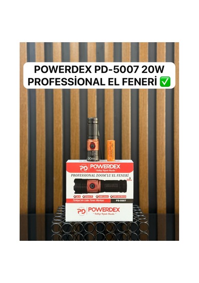 Powerdex Pd-5007 Şarjlı 20w 1000 Lümen El Feneri