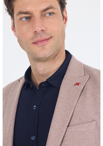 İmza Düz Örme Pamuklu 6 Drop Slim Fit Ceket 1002250114 Koyu Vizon
