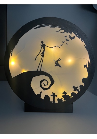 Jack Skellington Işık Kutusu Siyah