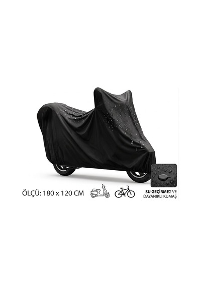 Branda Motosiklet Scooter Koruma Brandası 180x120 Cm Günlük Kullanım Taşıması Kolay Toz Önleyici