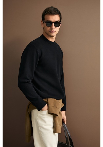 Lufian Logan Erkek Sweatshirt Siyah Siyah 112030194100100