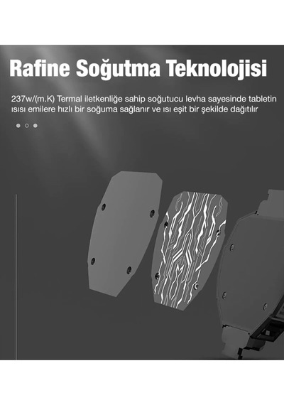 Dijital Göstergeli Kablolu İpad Tablet Uyumlu Soğutucu Gamer Oyuncu Radyatör Soğutma Fanı