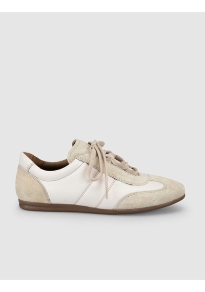Hakiki Deri Latte Süet Kadın Sneaker Ayakkabı Bej