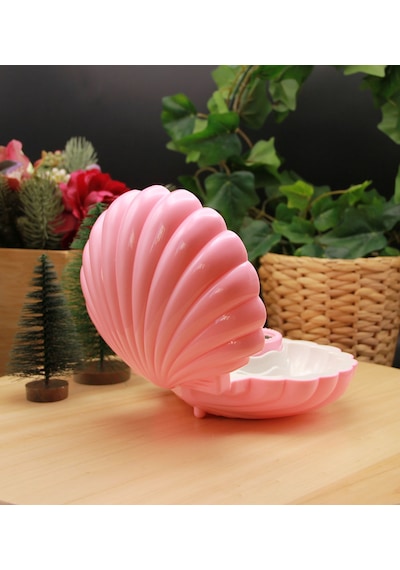 Dans Eden Balerinli İstiridye Müzik Ve Takı Kutusu Koyu Pembe