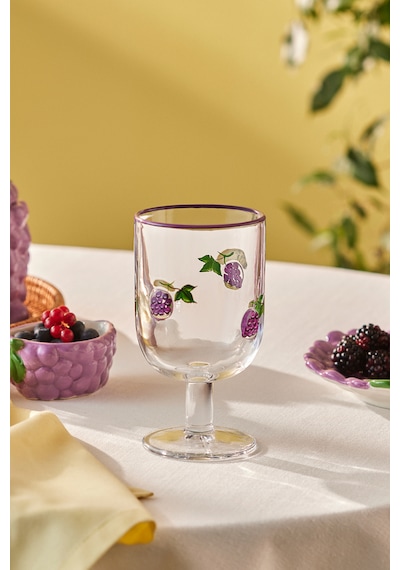 Karaca Desenli Kadeh 390 Ml Mor