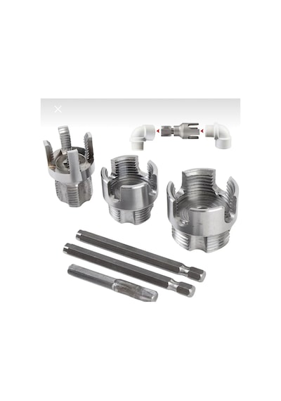Senbang Pprc Pvc Boru Diş Açma Ve Havşa Pah Seti 6 Lı 1/2 3/4 1 Parmak Kılavuz + 20-25-32 Mm Havşa Ucu