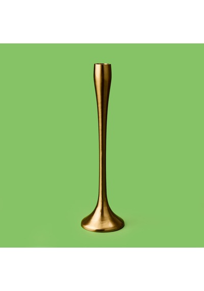 Golden Star Şamdan - Sarı - 31 Cm Çok Renkli