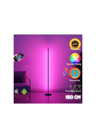 Mobıl Stıck -telefon Kontrol - Oda Aydınlatma Sistemi - Full Renk - Çok Özellik 150 Cm ŞAPKASIZ