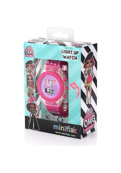 Miniflak Lol Surprise Lisanslı Omg7002 Pembe Işıklı Çocuk Saati Pembe