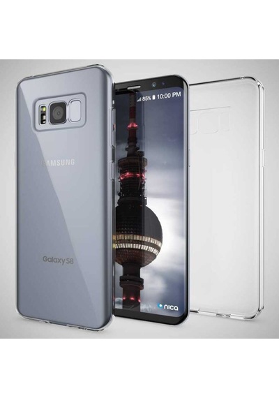 Samsung Uyumlu Galaxy S8 Plus Kılıf Şeffaf Silikon Hibrit Case Kapak Renksiz