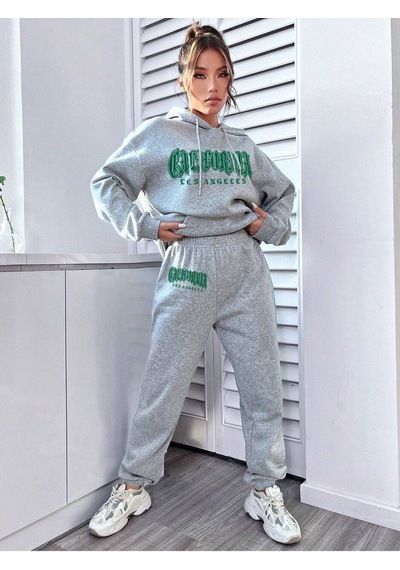 California Los Angeles Eşofman Takımı Sweatshirt Jogger Gri