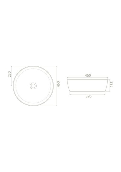 Cerastyle One Lavabo 46 Cm Yuvarlak Çanak Tezgah Üstü Diğer