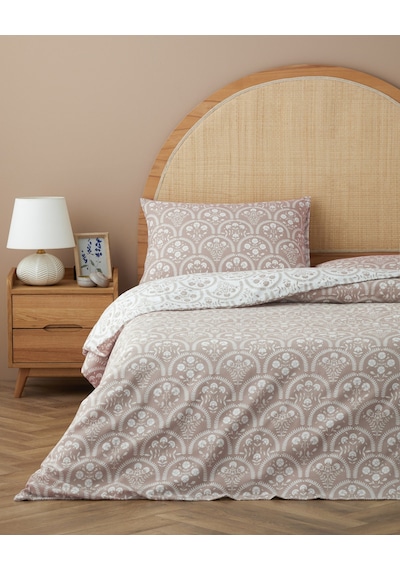 English Home Garden Veil Kolay Ütülenir Çift Kişilik Nevresim Takımı 200x220 Cm Pudra Pudra