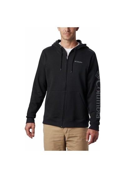 Columbia Logo Fermuarlı Erkek Sweatshirt Siyah