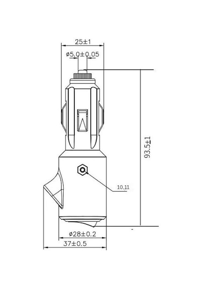 Araç Çakmaklık Uzatma Kablosu 12-24 Volt On/of Anahtarlı 16 Amper Yüksek Güç Çeken Cihazlara Özel 2 X1,5mm Ttr Bakır 10 Mt-siyah