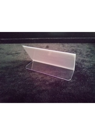 10 Ad Şeffaf Pvc Etiketlik İsimlik 8x4 Cm Kartvizitlik Ayaklı