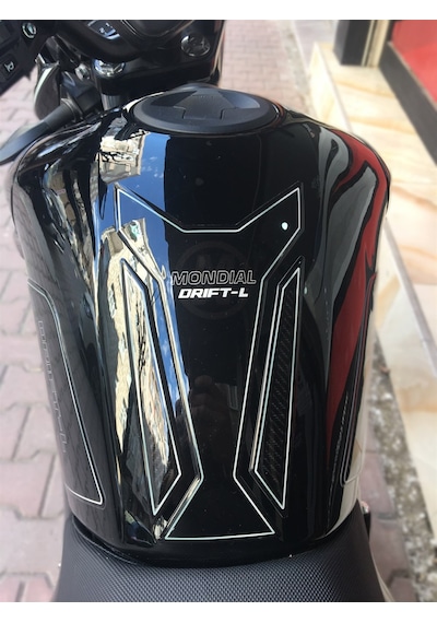Mondial Drift L Tank Pad Set Siyah-Gümüş Tasarım