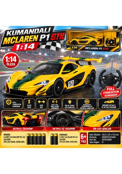 Kumandalı 1:14 Mclaren P1 Gtr